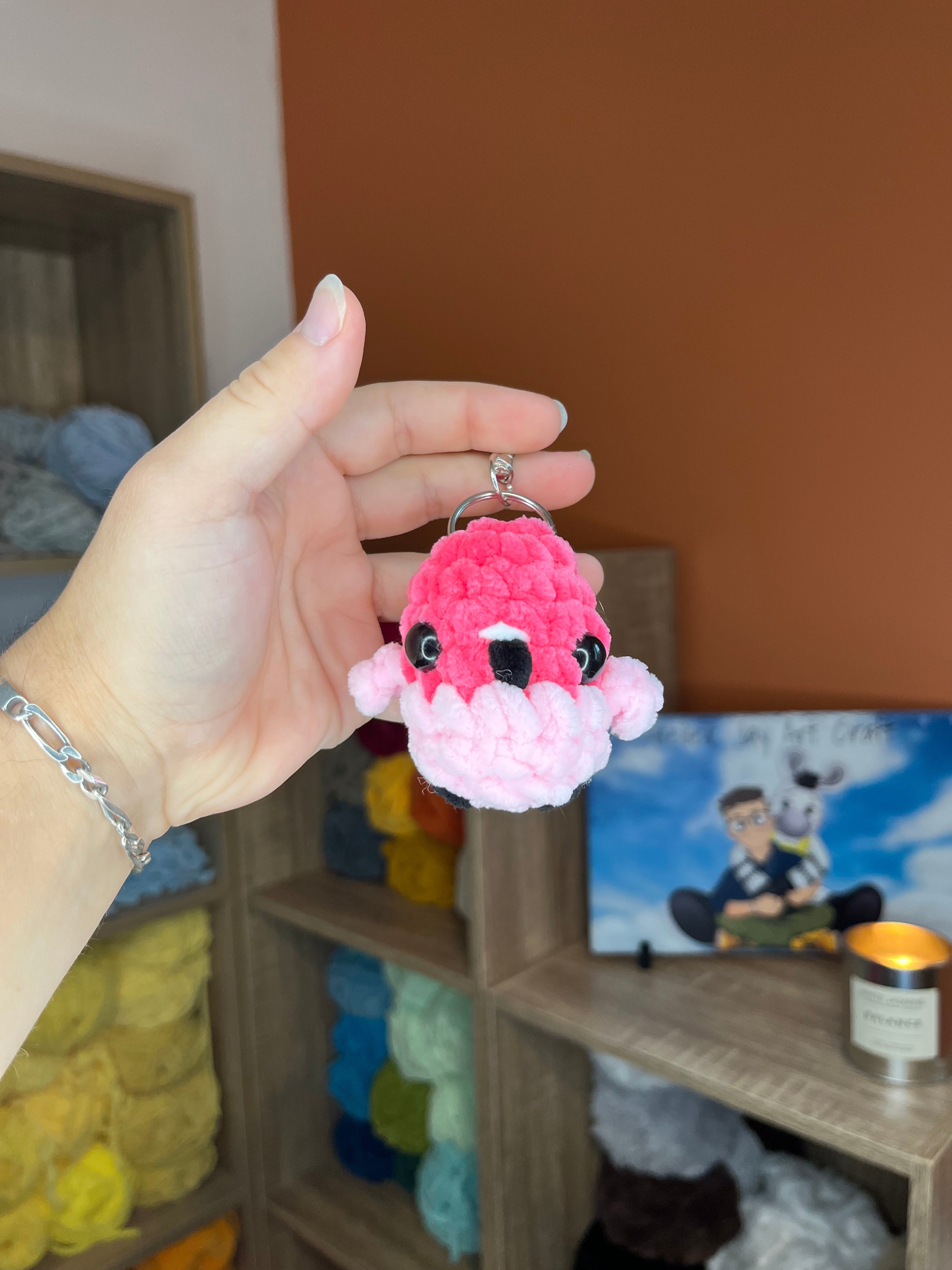 Porte clé flamand rose